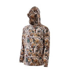 Camo Hoodie, Large Size, Men Pullover Hooded Sweatshirt, Moisture Wicking & Breathable, Quick-dry, Hiking Fishing Shirt with Hood